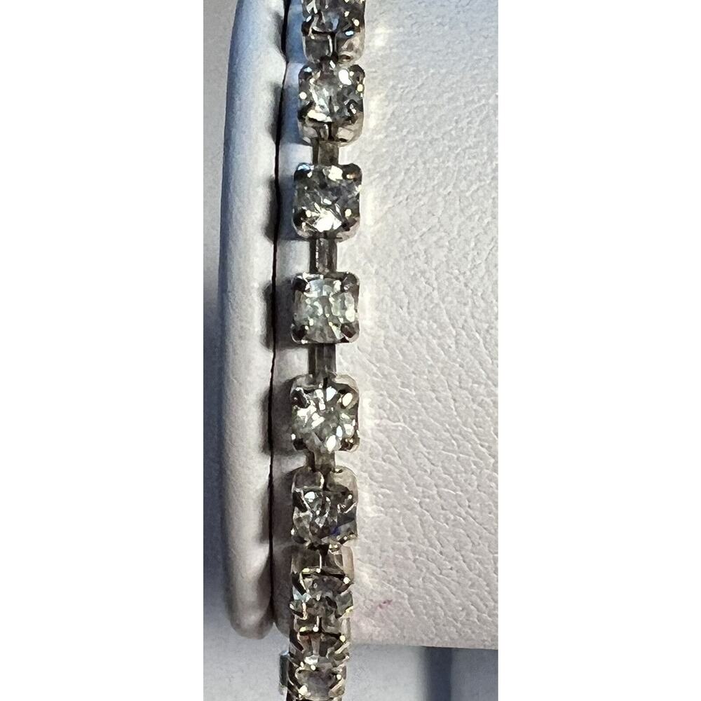 Bracelets/Anklet Clear Rhinestone Individual Prong Setting Tennis Type Unbranded